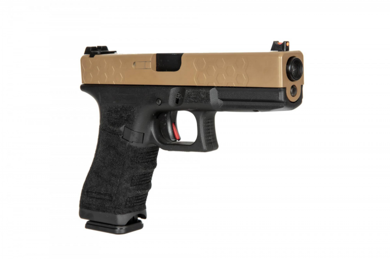 Страйкбольний пістолет D-Boys Glock 17 Gen.4 855 CO2 Half-Tan