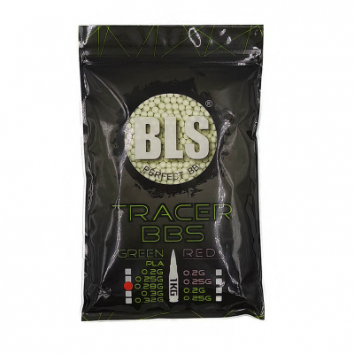Страйкбольні кулі BLS 0.28G Traccer-Bio bbs Green 1 kg