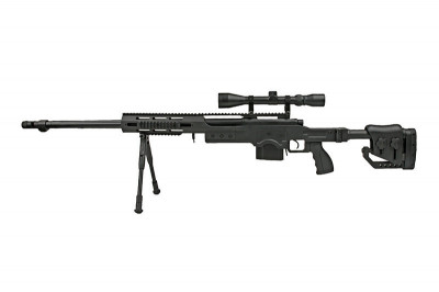 Страйкбольна снайперська гвинтівка Well MB4411D Black