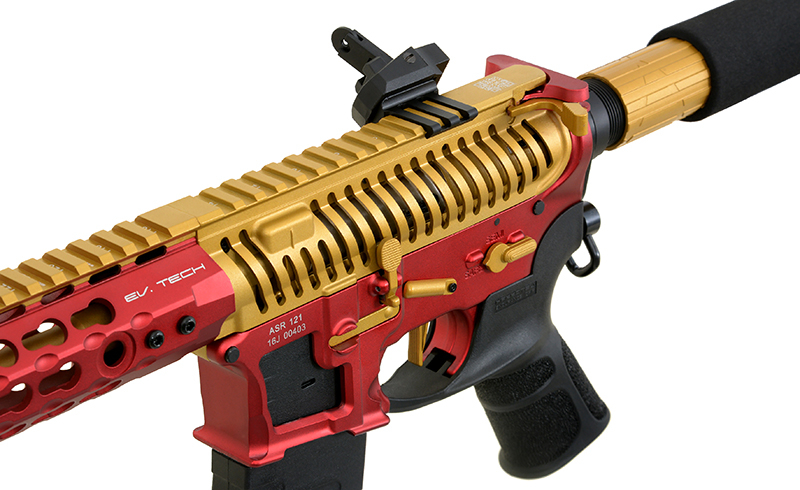 Страйкбольна штурмова гвинтівка APS ASR121 GOLD DRAGON FULLMETAL GOLD/RED/BLACK EBB