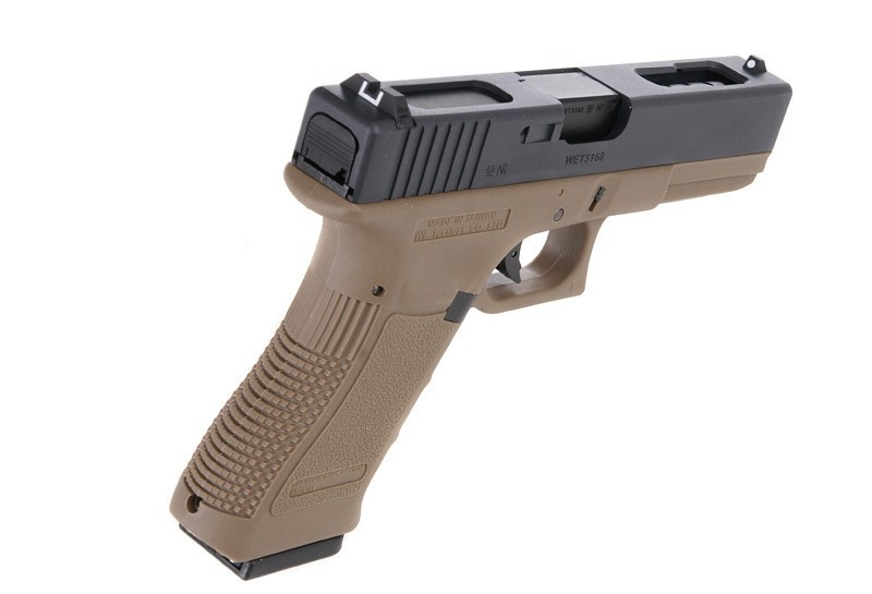 Страйкбольний пістолет WE Glock 18C Gen3. Metal Tan GBB