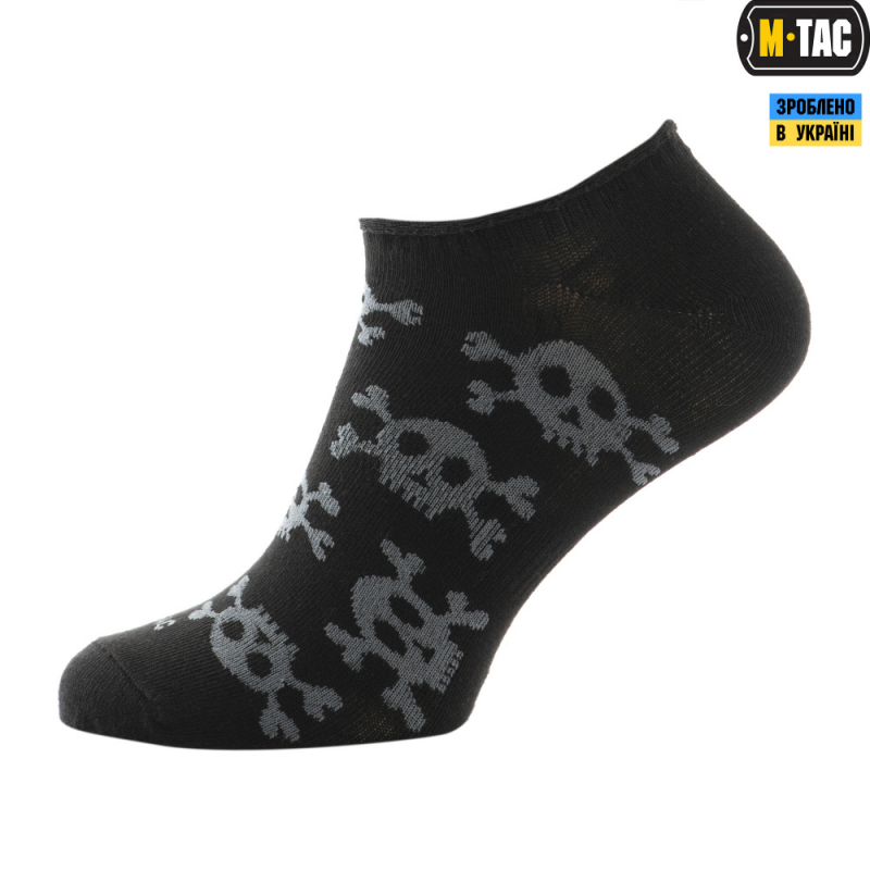 Шкарпетки M-TAC легкі літні Pirate Skull Black Size 39-42