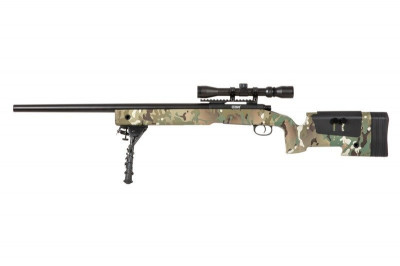 Страйкбольна снайперська гвинтівка Specna Arms M62 SA-S02 Core With Scope and Bipod Multicam