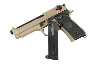 Страйкбольний пістолет Beretta M92 GBB Tan