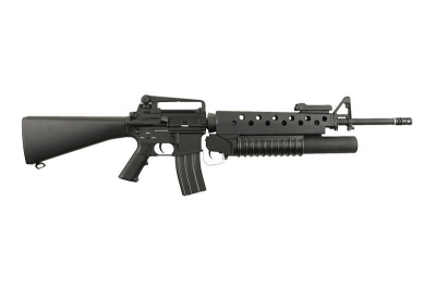 Страйкбольна штурмова гвинтівка з підствольним гранатометом Specna Arms M16 SA-G02 Black