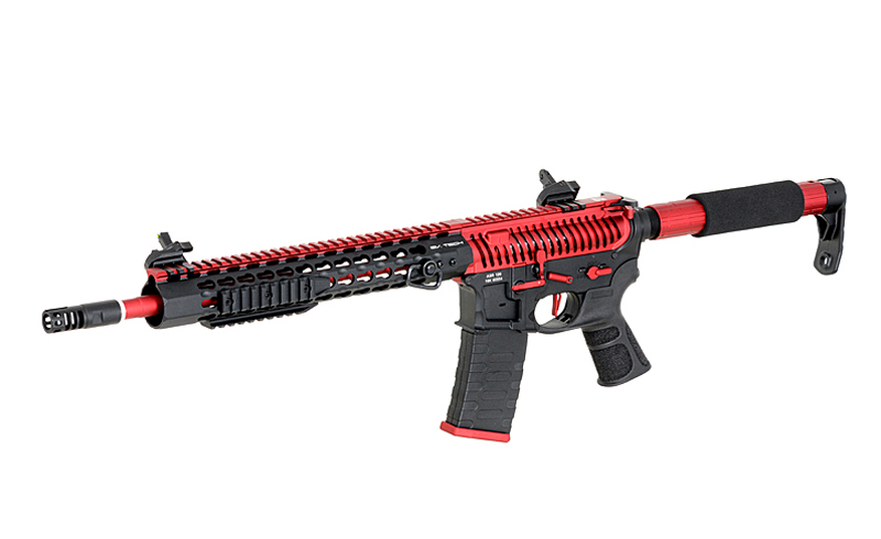 Страйкбольна штурмова гвинтівка APS ASR120 RED DRAGON FULLMETAL RED/BLACK EBB