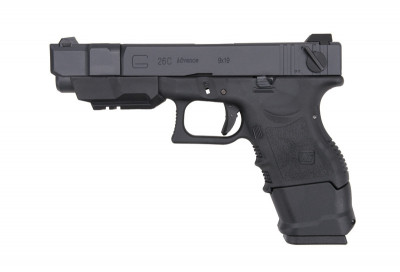 Страйкбольний пістолет WE Glock 26C Advance Gen.3 GBB BLK