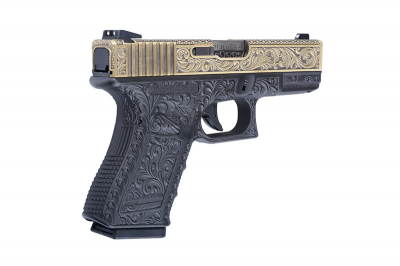 Страйкбольний пістолет WE Glock 23 Gen.3 Custom Bronze GBB