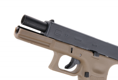 Страйкбольний пістолет WE Glock 17 Gen.3 Metal Tan GBB