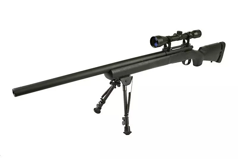 Страйкбольна снайперська гвинтівка Snow Wolf SW-04 з прицілом та сошками