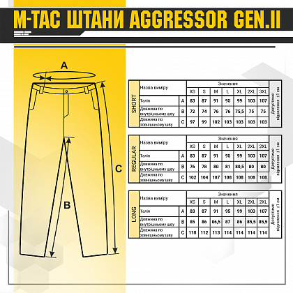 Штани M-Tac Aggressor Gen.II Multicam Size 2XL/R