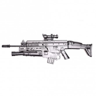 Мініатюра 3D паззл штурмова гвинтівка FN Scar