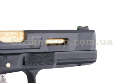 Страйкбольний пістолет Glock 17 Gen4. Force Pistol WE Metal Green Gas