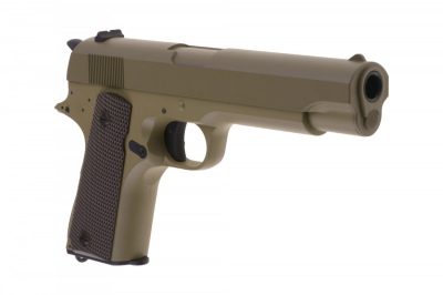 Страйкбольний пістолет Cyma Colt 1911 CM.123 AEP Tan