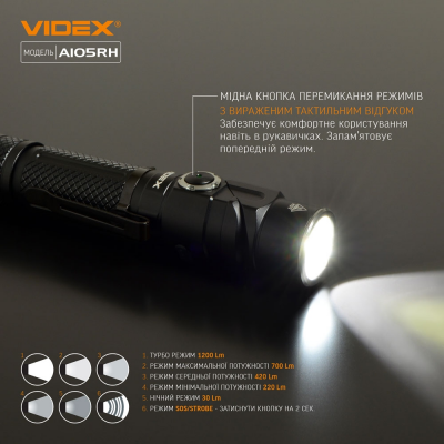 Портативний ліхтар Videx A105RH