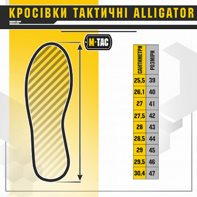 Кросівки тактичні M-TAC Alligator Black Size 39