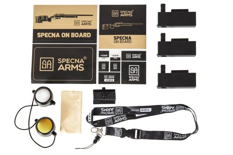 Страйкбольна снайперська гвинтівка Specna Arms SA-S03 Core with Scope and Bipod Multicam