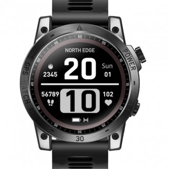 Розумний годинник North Edge CrossFit GPS з компасом Black