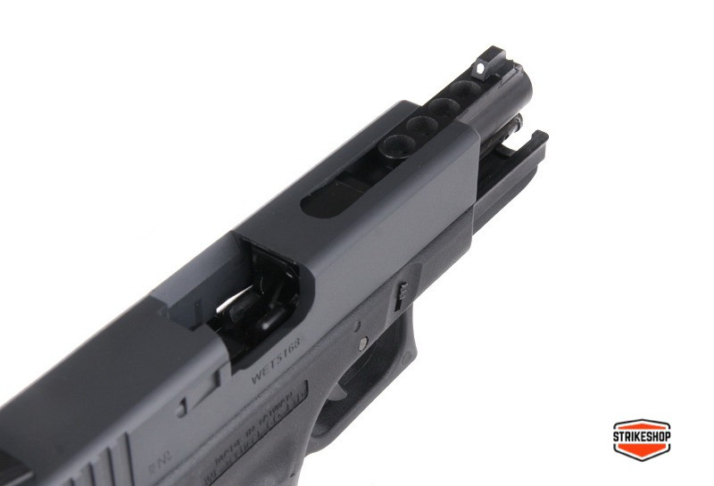 Страйкбольний пістолет WE Glock 23 Gen.3 GBB Black