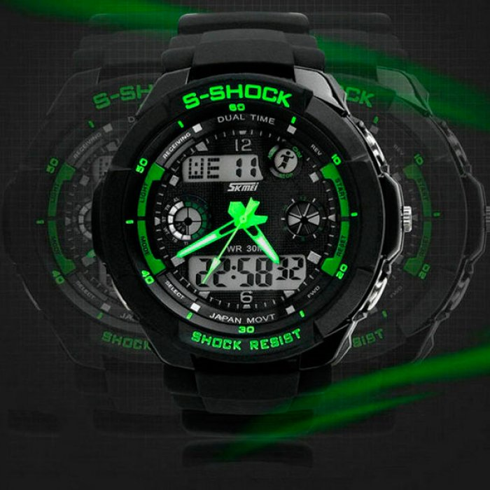 Годинник Skmei S-Shock Green 0931
