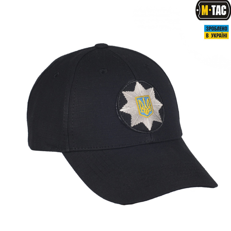Бейсболка M-TAC POLICE Ріп-стоп Black Size XS