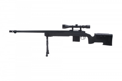Страйкбольна снайперська гвинтівка Well MB4416D Black