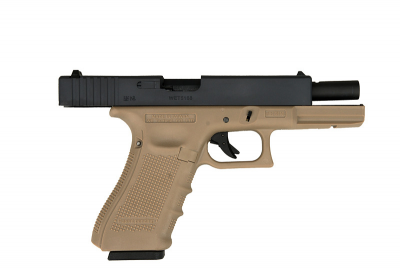 Страйкбольний пістолет WE Glock 18C Gen4. Metal Tan GBB