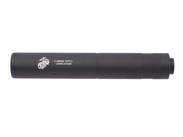 Страйкбольний глушник Big Dragon 196mm dummy silencer - USMC Logo
