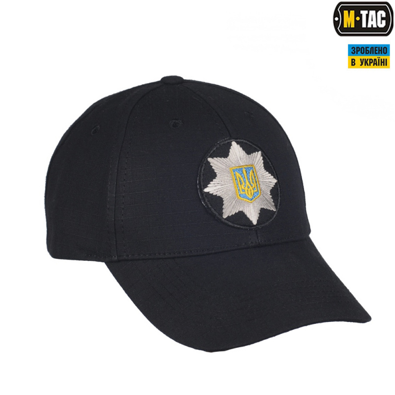 Бейсболка M-TAC POLICE Ріп-стоп Black Size L/XL