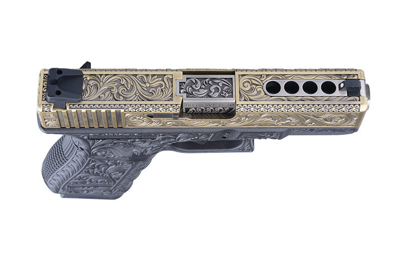 Страйкбольний пістолет WE Glock 23 Gen.3 Custom Bronze GBB