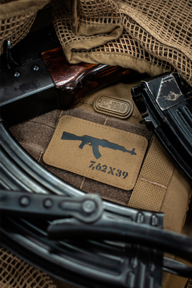 Патч M-Tac AKM 7,62Х39 Laser Cut Coyote/Black