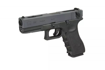 Страйкбольний пістолет Glock 18C Gen3. WE Metal Green Gas
