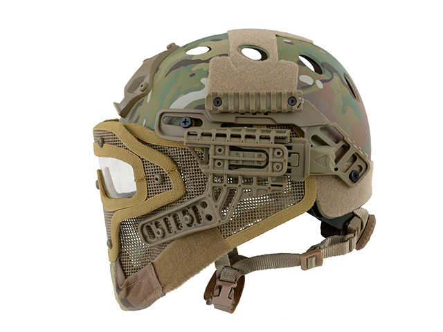 Шолом тактичний EMERSON з металевою маскою система G4 MULTICAMO