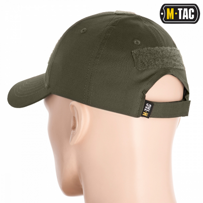 Бейсболка тактична M-Tac Velcro Flex Ріп-стоп Army Olive Size S/M