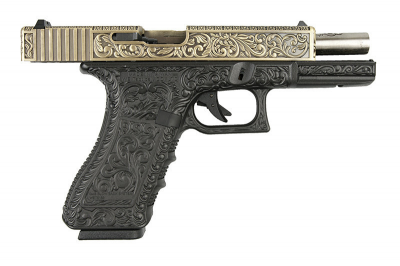 Страйкбольний пістолет WE Glock 18 GBB Classic Floral Pattern Ivory