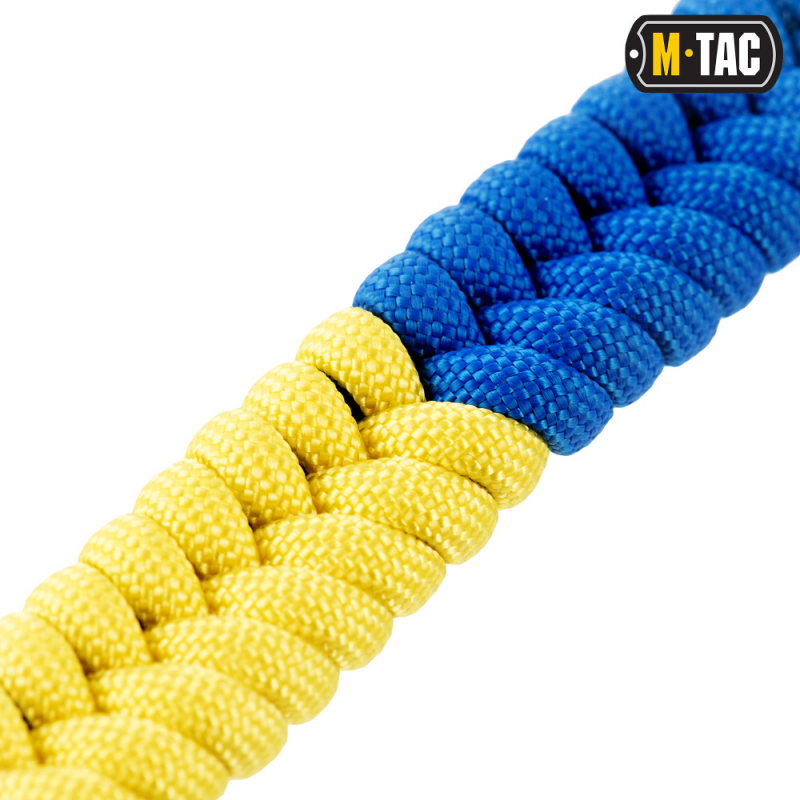 Браслет з паракорду M-TAC з гільзами жовто-блакитний