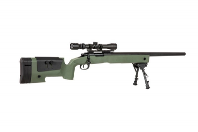Страйкбольна снайперська гвинтівка Specna Arms M62 SA-S02 Core With Scope and Bipod Olive