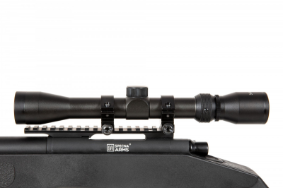 Страйкбольна снайперська гвинтівка Specna Arms SA-S03 Core with Scope and Bipod Black