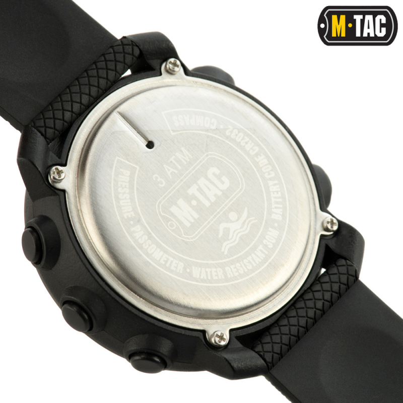 Годинник тактичний багатофункціональний M-TAC Black