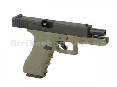 Страйкбольний пістолет Glock 17 Army Metal OD Green Gas