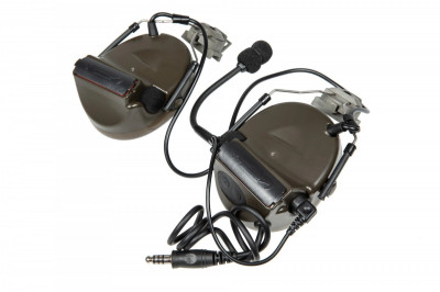 Навушники активні з комунікатором Z-Tactical Z152 CII Headset with Adapter for Helmets Olive