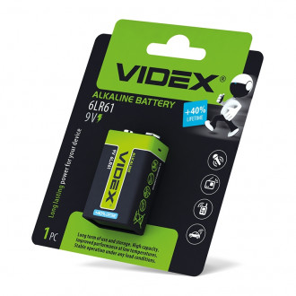 Батарейка лужна Videx 6LR61/9V