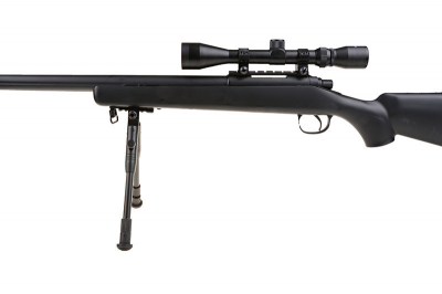Страйкбольна снайперська гвинтівка WELL MB07D з сошками і оптичним прицілом