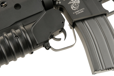 Страйкбольна штурмова гвинтівка з підствольним гранатометом Specna Arms M16 SA-G02 Black