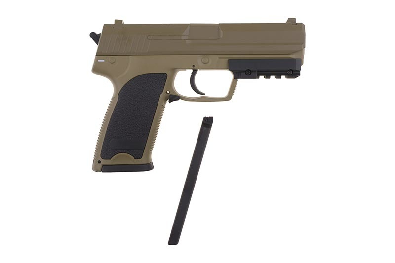 Страйкбольний пістолет Cyma HK USP Metal CM.125 AEP tan