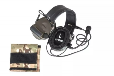 Навушники активні з комунікатором Z-Tactical Comtac II Olive/Multicam