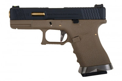 Страйкбольний пістолет WE Glock 19 Force pistol T6 Metal Black GBB