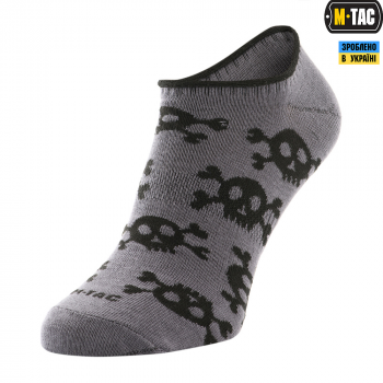 Шкарпетки M-TAC Літні Легкі Pirate Skull Dark Grey