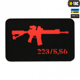 Патч M-Tac AR-15 223/5,56 Laser Cut Black/Red