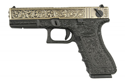 Страйкбольний пістолет WE Glock 18 GBB Classic Floral Pattern Ivory